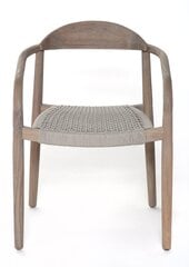 CHAIR JAVI 57X51X76CM ACACIA BRUSHED GRAY, BEIGE STRING цена и информация | Садовые стулья, кресла, пуфы | kaup24.ee