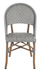 CHAIR TEO 49X57X88CM ALUMINUM BAMBOO EKORATTAN GRAY WHITE цена и информация | Садовые стулья, кресла, пуфы | kaup24.ee