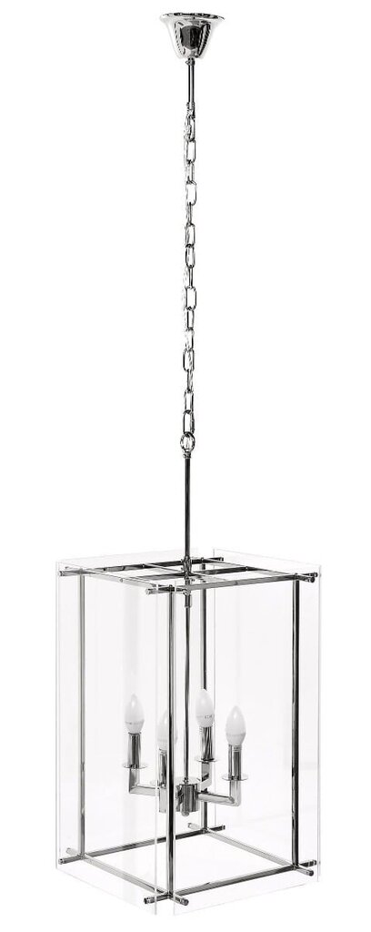 HANGING LAMP CHRISTY 38X38X57CM STEEL NICKEL, ACRYLIC hind ja info | Rippvalgustid | kaup24.ee