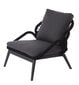 LAMEGO Lounging chair 90X87X80CM, ALU GRAPHITE, BLACK CUSHION, BLACK STRING hind ja info | Aiatoolid | kaup24.ee