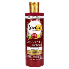 Šampoon Värvitud Juustele Lovea Nature Cranberry Euphorie, 250 ml hind ja info | Šampoonid | kaup24.ee