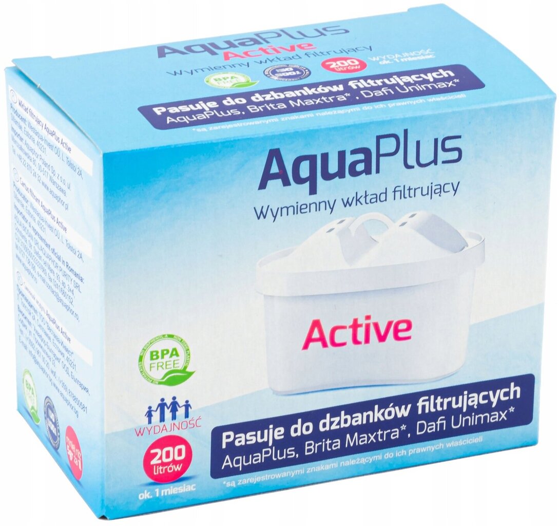 Veefilter Aquaphor Active, 10 tk hind ja info | Filterkannud ja filtrid | kaup24.ee