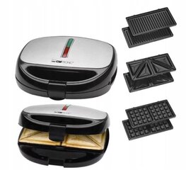 Clatronic ST/WA 3670 sandwich maker 800 W Black,Stainless steel цена и информация | Бутербродницы | kaup24.ee