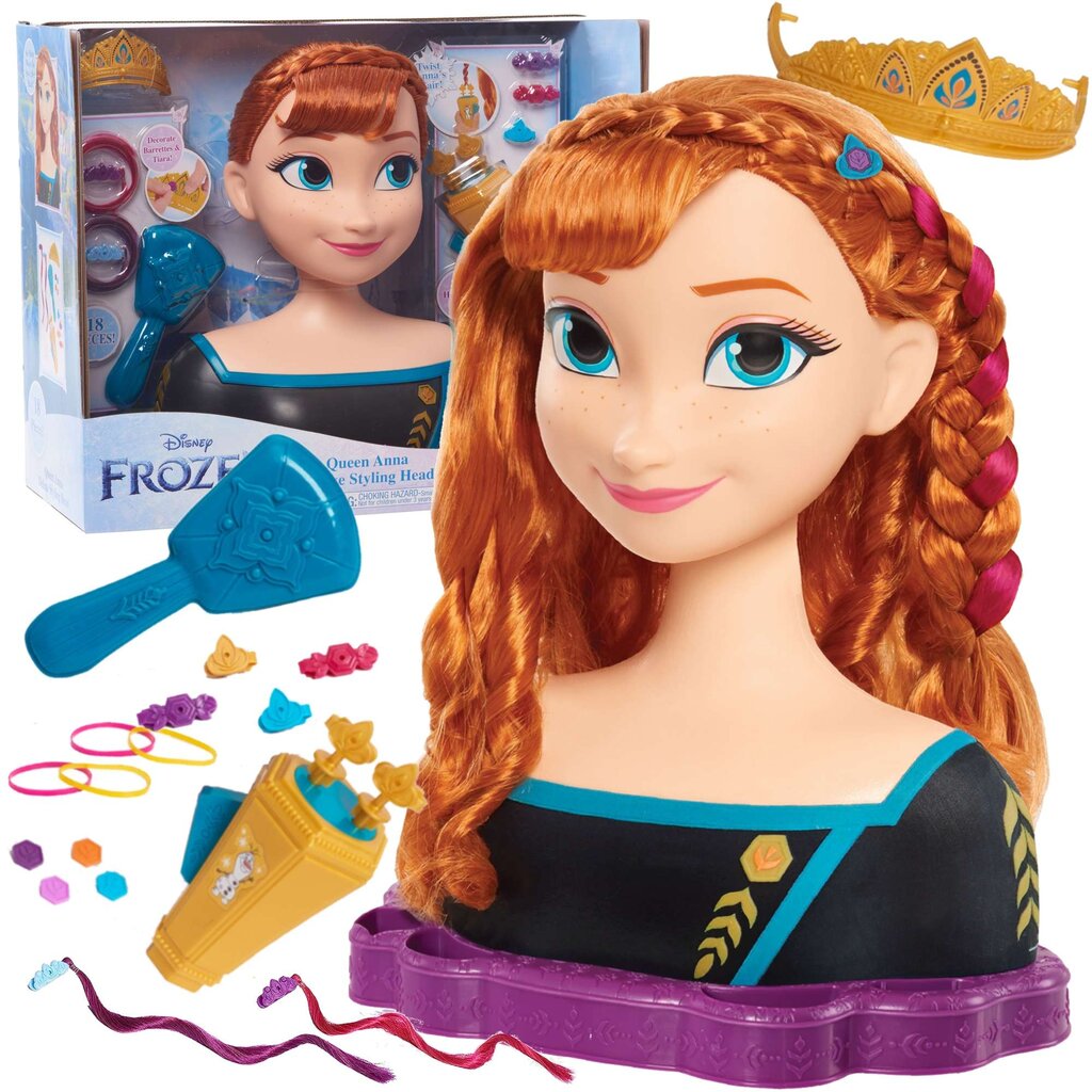 Nukupea Deluxe Princess Anna Frozen + aksessuaarid hind ja info | Tüdrukute mänguasjad | kaup24.ee