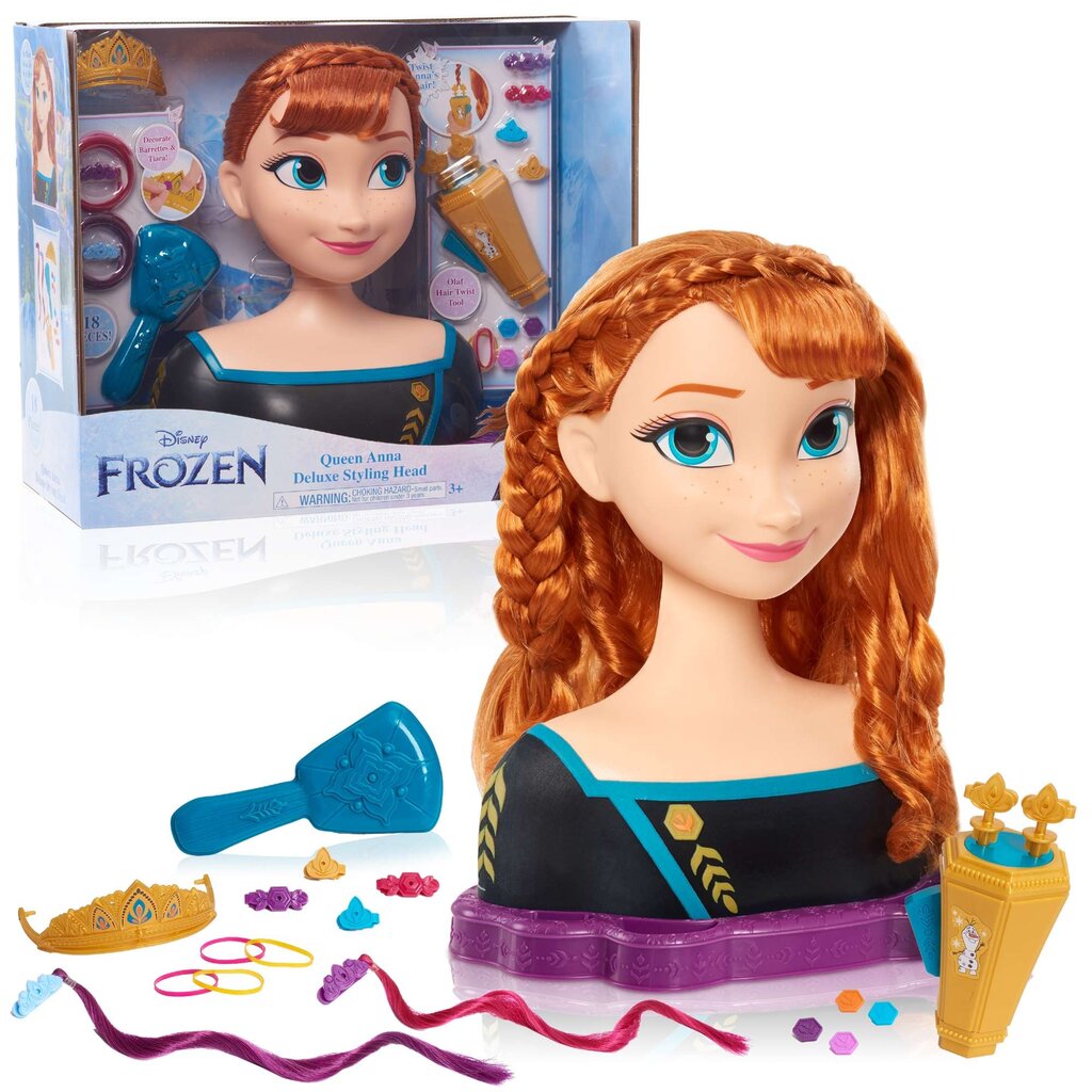Nukupea Deluxe Princess Anna Frozen + aksessuaarid hind ja info | Tüdrukute mänguasjad | kaup24.ee