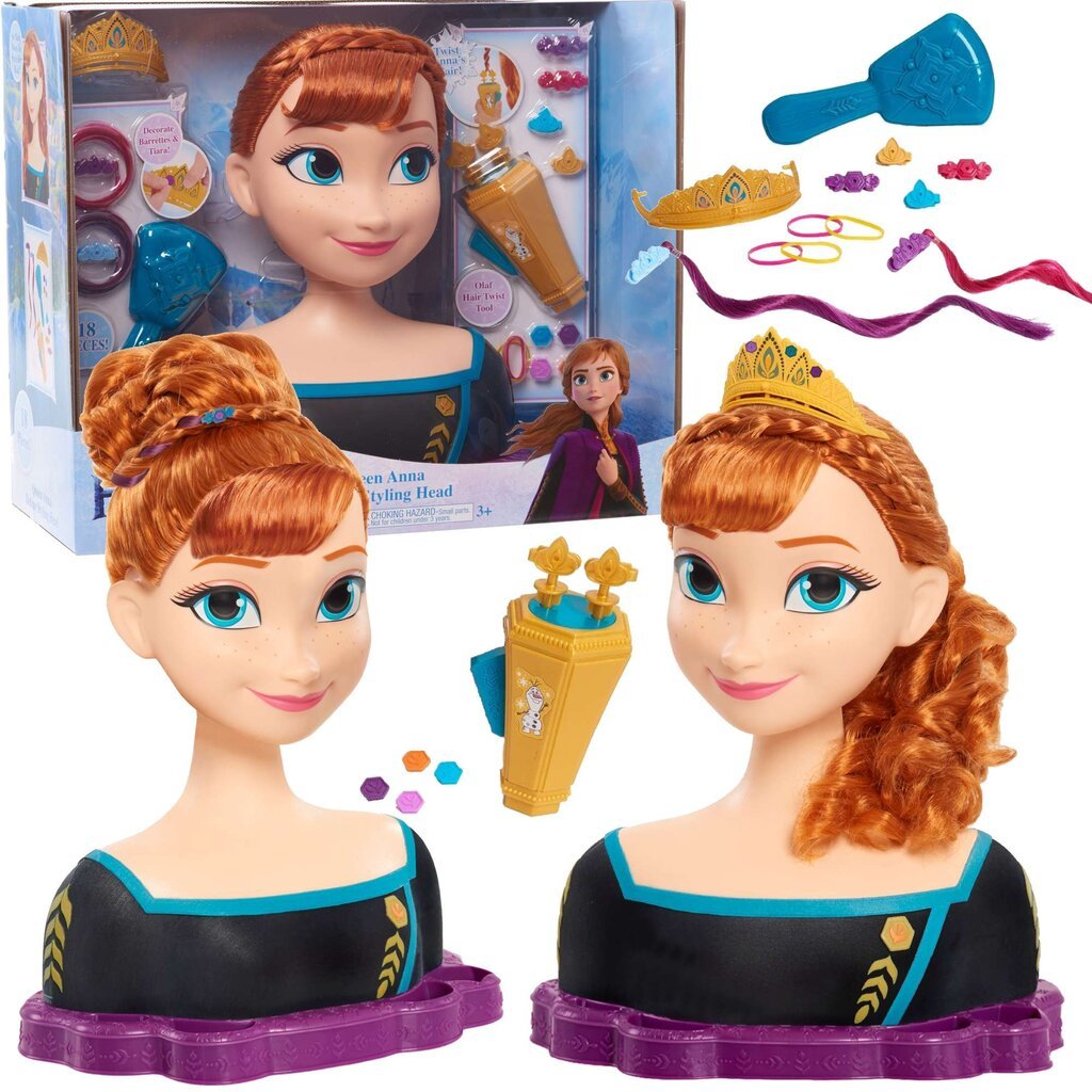 Nukupea Deluxe Princess Anna Frozen + aksessuaarid hind ja info | Tüdrukute mänguasjad | kaup24.ee