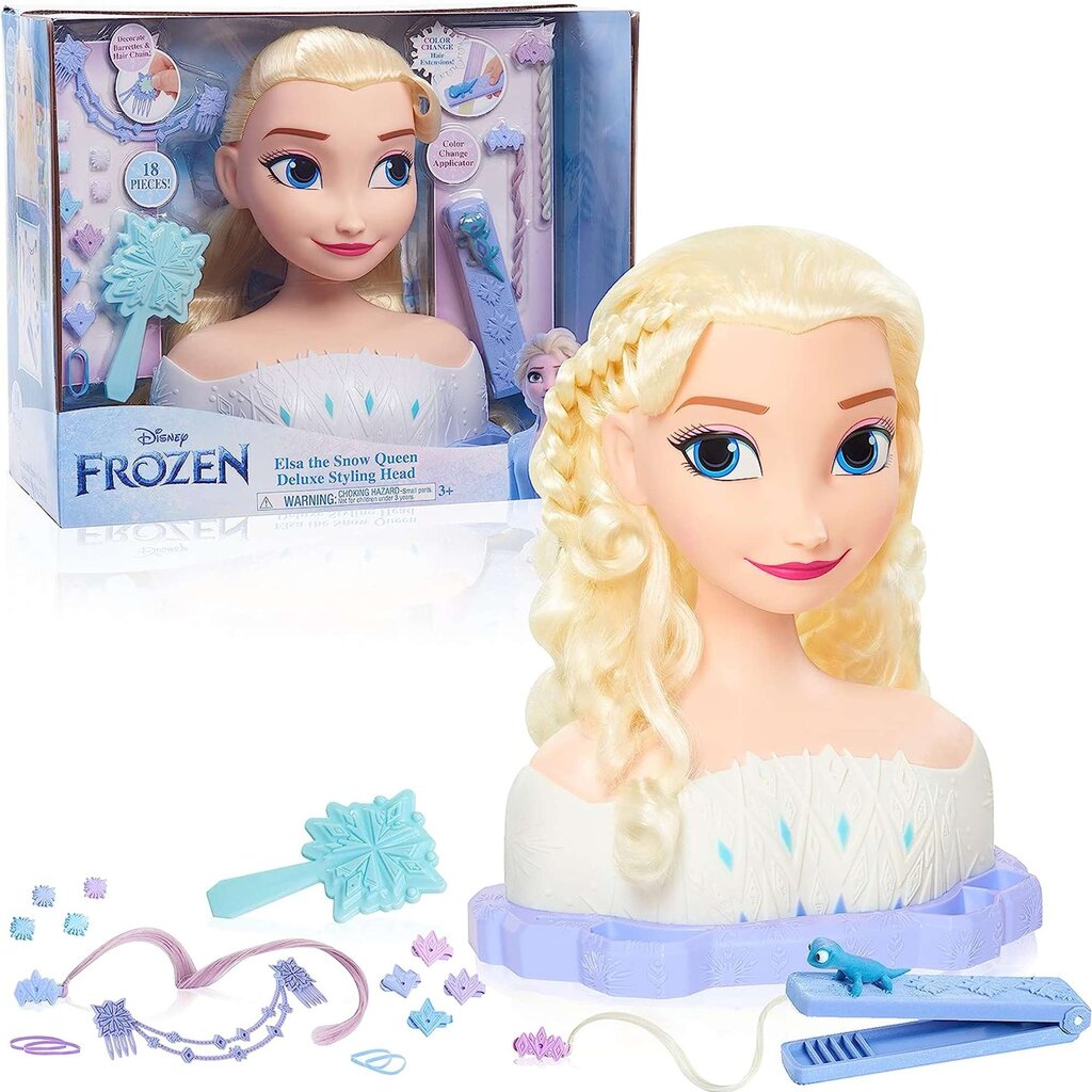 Nukupea Deluxe Princess Elsa Frozen + aksessuaarid hind ja info | Tüdrukute mänguasjad | kaup24.ee