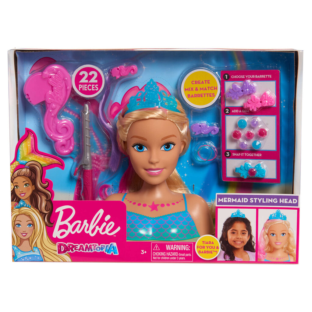 Nukupea Mermaid Barbie Dreamtopia + aksessuaarid hind ja info | Tüdrukute mänguasjad | kaup24.ee