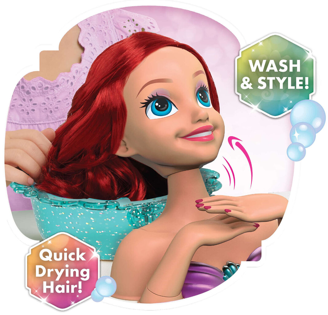 Juukseid modelleeriv nukk aksessuaaridega Deluxe Disney Ariel hind ja info | Tüdrukute mänguasjad | kaup24.ee