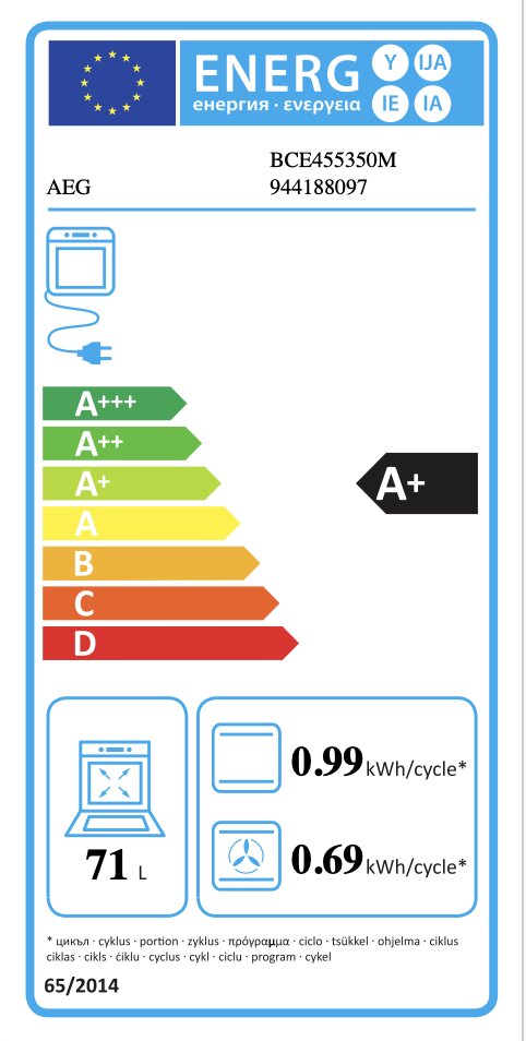 AEG BCE455350M цена и информация | Ahjud | kaup24.ee