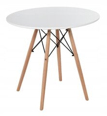 Стол Vigo, белый/коричневый цвет цена и информация | Кухонные и обеденные столы | kaup24.ee