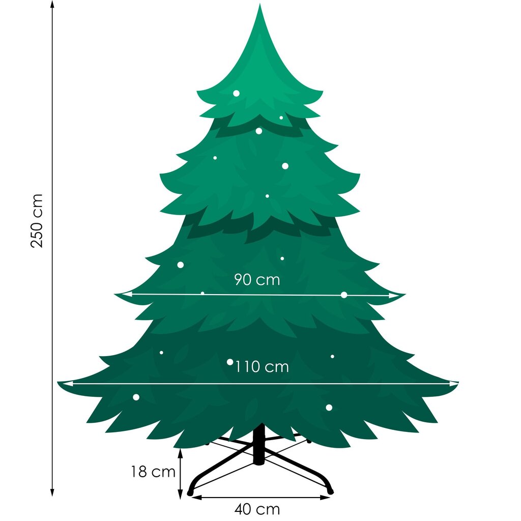 Kunstkuusk Springos CT0092 250cm цена и информация | Kunstkuused | kaup24.ee