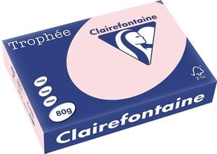 Värviline paber Clairefontaine Trophee A4/80gr, heleroosa цена и информация | Тетради и бумажные товары | kaup24.ee