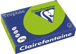 Värviline paber Clairefontaine Trophee A4/80gr, roheline цена и информация | Тетради и бумажные товары | kaup24.ee