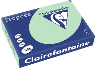 Värviline paber Clairefontaine Trophee A4/80gr, roheline hind ja info | Vihikud, märkmikud ja paberikaubad | kaup24.ee