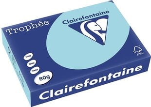 Värviline paber Clairefontaine Trophee A4/80gr, sinine цена и информация | Тетради и бумажные товары | kaup24.ee