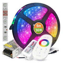 LED-riba komplekt toiteallikaga RGB, 5m цена и информация | Светодиодные ленты | kaup24.ee