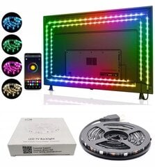 LED riba RGB USB Bluetooth teleri taustvalgus, 4m цена и информация | Светодиодные ленты | kaup24.ee