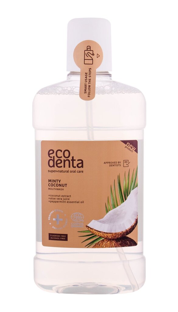 Kookose maitseline multifunktsionaalne suuvesi Ecodenta Cosmos Organic 500 ml hind ja info | Suuhügieen | kaup24.ee