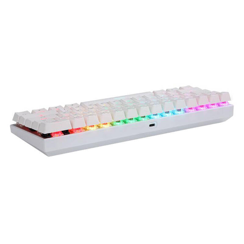 Juhtmevaba mehaaniline klaviatuur Motospeed SK62 valge, sinine switch hind ja info | Klaviatuurid | kaup24.ee