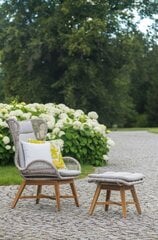 Кресло с подставкой для ног Noa, серый/коричневый цвет цена и информация | Садовые стулья, кресла, пуфы | kaup24.ee