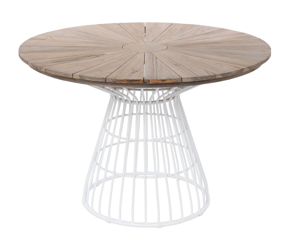 TABLE IVY 110X74 CM ALUMINIUM BIEL TEAK TOP цена и информация | Aialauad | kaup24.ee