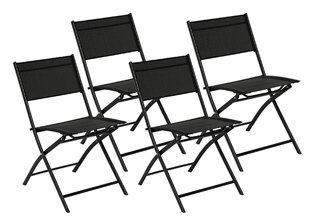 Комплект из 4 стульев Etna, черный цвет цена и информация | Садовые стулья, кресла, пуфы | kaup24.ee