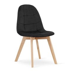 Набор из 2 стульев Bora, черный цвет цена и информация | Стулья для кухни и столовой | kaup24.ee