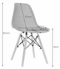 Комплект из 3 стульев Maro, белый цена и информация | Стулья для кухни и столовой | kaup24.ee