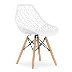 Комплект из 2 стульев Sakai, белый/коричневый цена и информация | Стулья для кухни и столовой | kaup24.ee