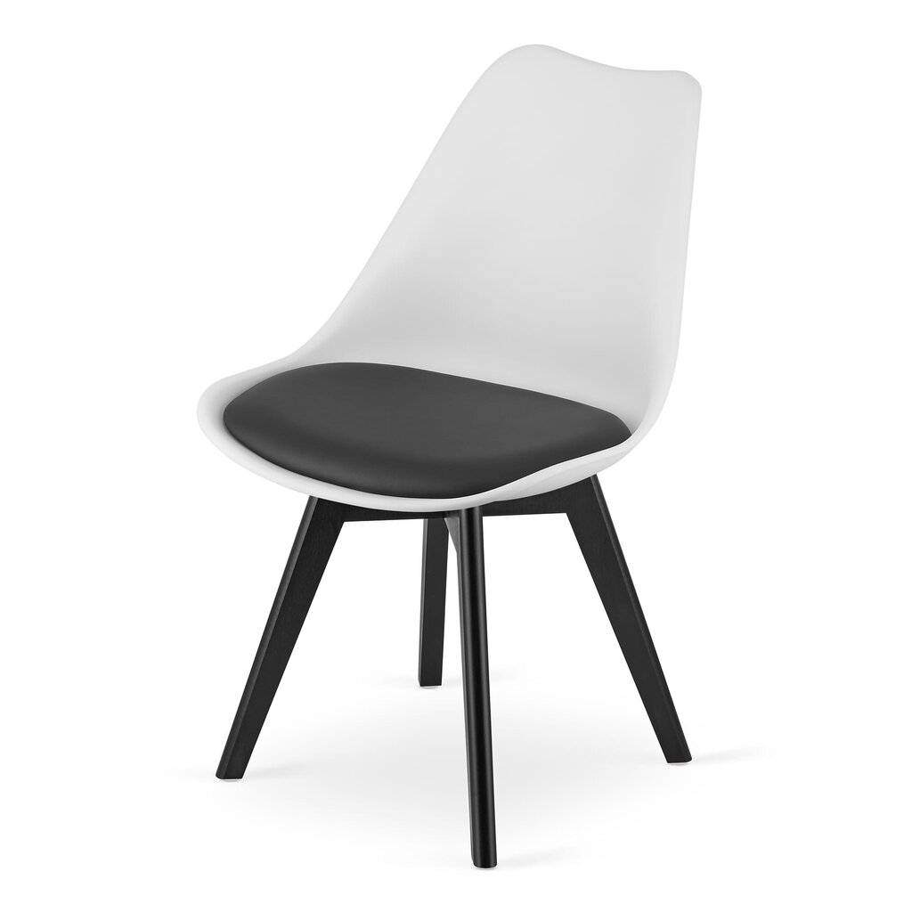 3-tooli komplekt Mark, must/valge цена и информация | Söögitoolid, baaritoolid | kaup24.ee