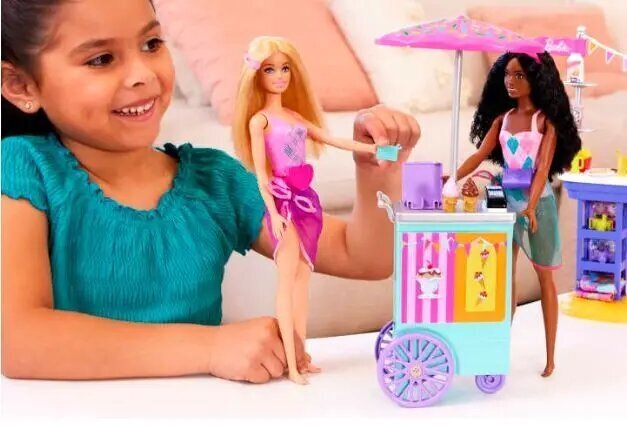 Kirjeldus Barbie rannas laudteed playset, kujutlusvõime leida rohkem kui 30 tükki toita oma järgmise lugu, sealhulgas nii Barbie „Malibu” ja Barbie „Brooklyn” nukud ja nende kutsikas. Inspireerituna YouTube'i seeria Barbie ja Barbie on Set, playset pakub  цена и информация | Tüdrukute mänguasjad | kaup24.ee