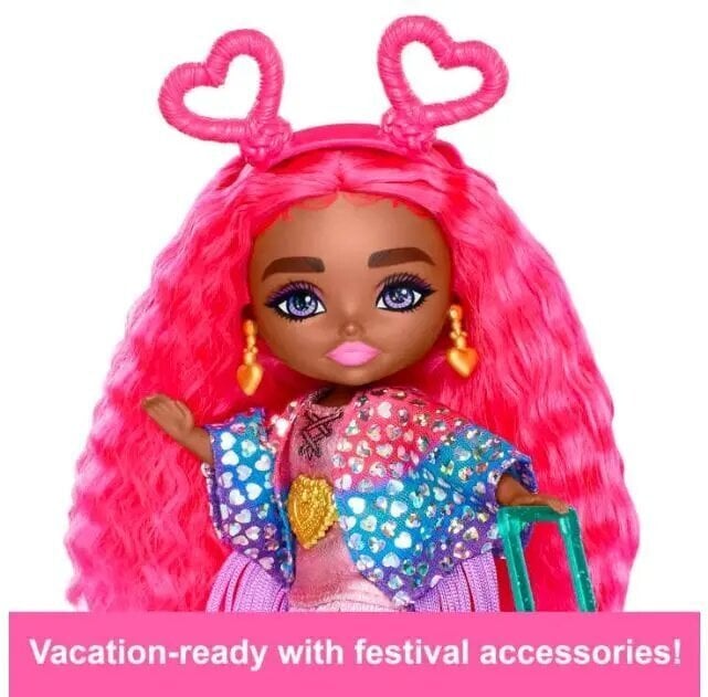 Kirjeldus Barbie Extra Fly nukud reisida stiilis, Kiik julge moe erinevate reisisihtkohtadesse! Iga posable 5,5-tolline Barbie Extra Minis nukk on oma unikaalne välimus koos komplekt ideaalne lumi, kõrb, safari või rannas põgenemine. Sihtkoha-teemaline ta цена и информация | Tüdrukute mänguasjad | kaup24.ee