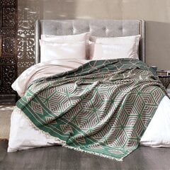 Narmastega pleed/voodikate Ela 190x245cm 100% puuvill, roheline цена и информация | Покрывала, пледы | kaup24.ee