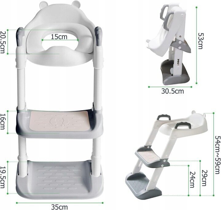 Astmetega tualettpott lastele White Grey hind ja info | Pissipotid | kaup24.ee