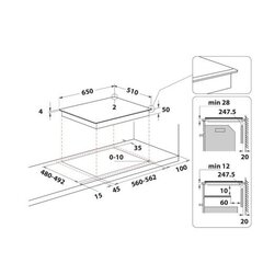 Whirlpool induktsioonplaat WFS4665CPBF цена и информация | Варочные поверхности | kaup24.ee