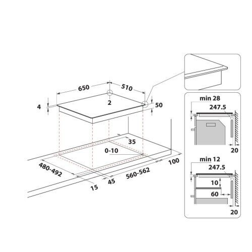 Whirlpool induktsioonplaat WFS4665CPBF цена и информация | Pliidiplaadid | kaup24.ee