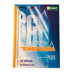 Обложки для переплетов PVC Leviatan A4 200 mic 100 шт прозрачные 008425 цена и информация | Канцелярские товары | kaup24.ee