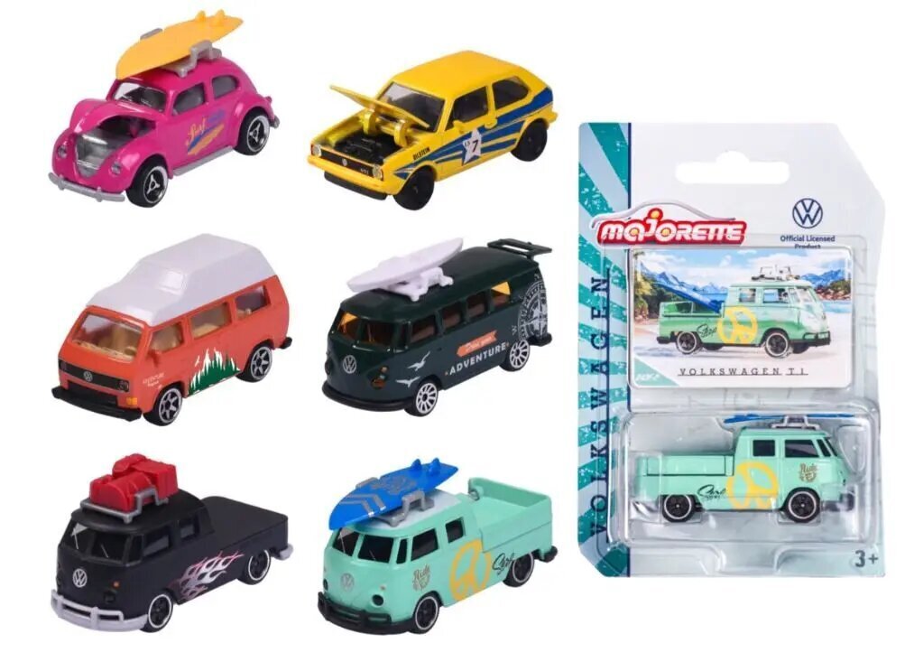 Metallist autod Majorette Volkswagen The Originals Premium hind ja info | Poiste mänguasjad | kaup24.ee