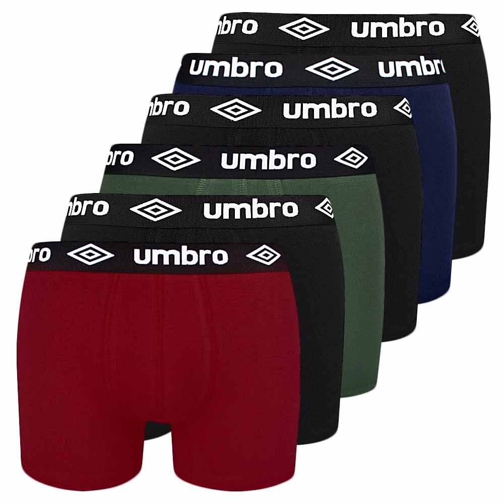 Bokserid meestele Umbro BM565 must, 6 tk hind ja info | Meeste aluspesu | kaup24.ee