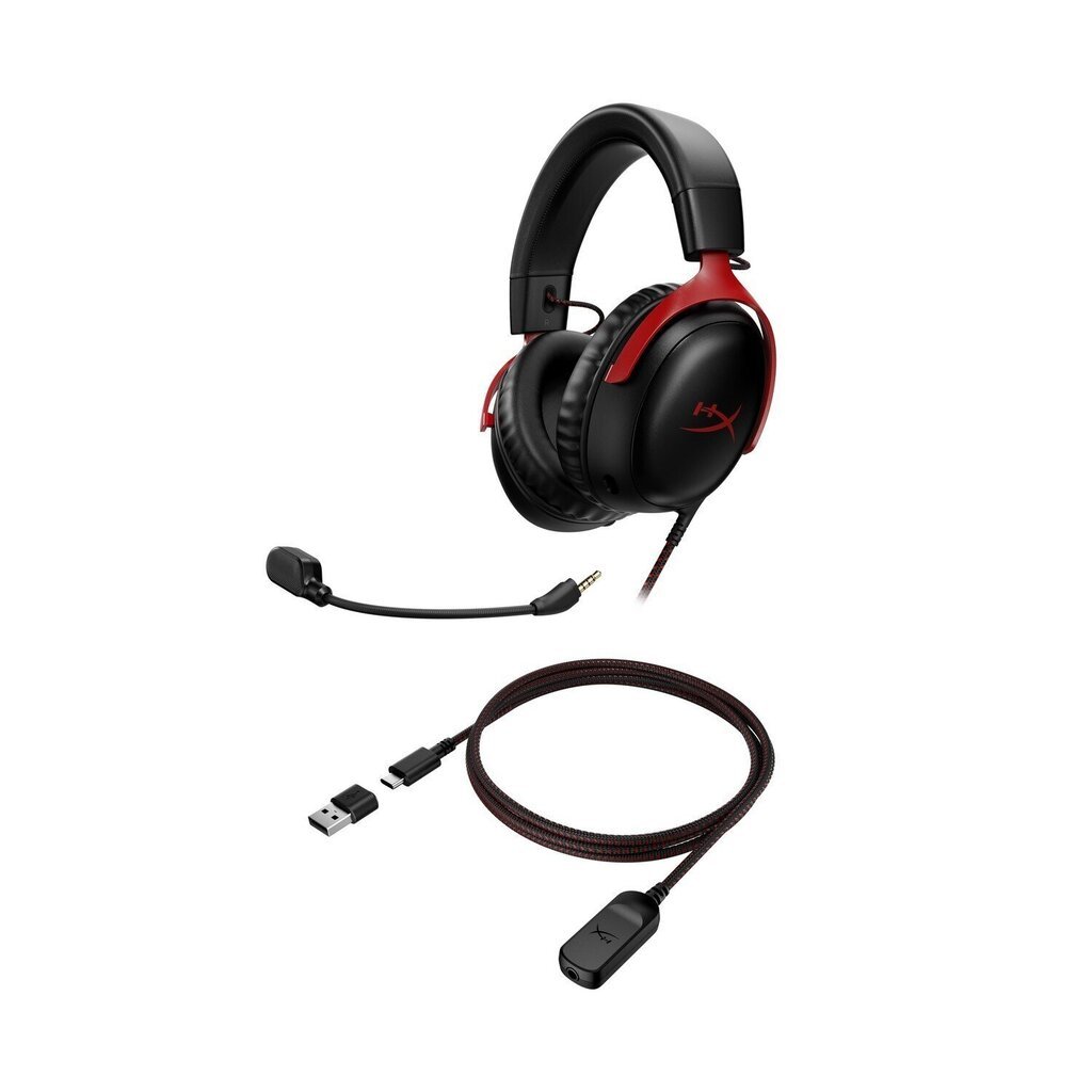 HyperX Cloud III Red/Black цена и информация | Kõrvaklapid | kaup24.ee