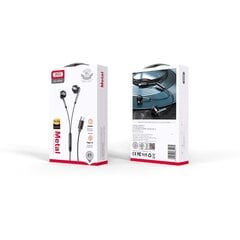 XO wired earphones EP66 USB-C black цена и информация | Наушники | kaup24.ee