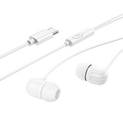 Borofone Earphones BM77 Delicious with microphone Type C white цена и информация | Наушники | kaup24.ee