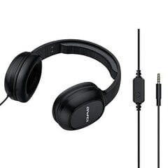 AWEI słuchawki nauszne GM-6 jack 3,5mm czarny|black цена и информация | Наушники | kaup24.ee