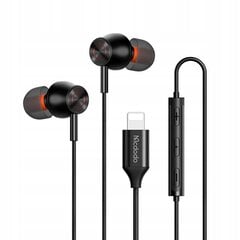 Наушники Mcdodo с микрофоном Lightning in-ear, черный цена и информация | Наушники | kaup24.ee