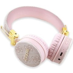 Guess słuchawki nauszne Bluetooth GUBH704GEMP różowy|pink 4G Metal Logo цена и информация | Наушники | kaup24.ee