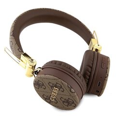 Guess słuchawki nauszne Bluetooth GUBH704GEMW brązowy|brown 4G Metal Logo цена и информация | Наушники | kaup24.ee