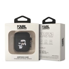 Karl Lagerfeld 3D Logo NFT Karl and Choupette Silicone Case for AirPods 1|2 Black цена и информация | Наушники | kaup24.ee