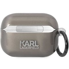 Karl Lagerfeld KKLAP2HNIKTCK Airpods Pro 2 cover black|black Ikonik Karl Lagerfeld цена и информация | Наушники | kaup24.ee