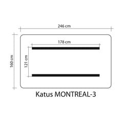 Kiigekatus Montreal 3, pruun hind ja info | Aiakiiged | kaup24.ee